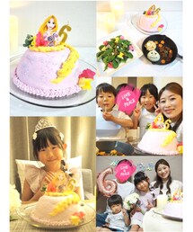 6歳『ラプンツェル』🎂 | ビーフシチュー＆サラダ😋🎶(食器)