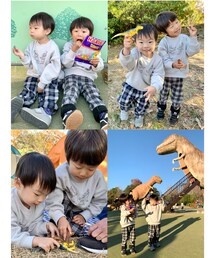 レンレン君と🦖✨ | レンレン君恐竜で遊べて楽しかったよ🥰　　　　　　　　本当にもぅ😮‍💨足が速いんだからぁ🤭💦(ラッピングキット)