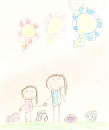 ママとお花畑の絵🌸 | その他