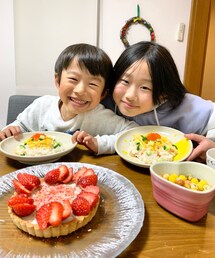 ちらし寿司🌸 | ひな祭りのご飯とケーキ🍓子供達がすくすく育ちますように🥰(食器)