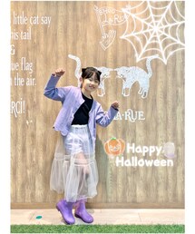 Trick or Treat🍭👻🍬 | 2人でハロウィンパーティーのお買い物へ🛒✨　　　　黒猫っぽい仮装がキュート🐈‍⬛💕　　　　　　　　　　　　SARAが自分でコーディネートしました🎃(ヘアピン)