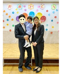 REN入園式🌸✨ | 私のスーツSLRです🥰　　　　　　　　　　　　　　　　RENはスパイダーマンポーズにハマり中🕸🕷(その他)