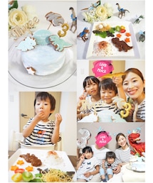 3歳『恐竜』🎂🦖 | 煮込みハンバーグ🦖💓(食器)