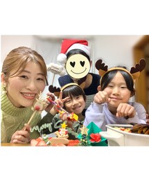 クリスマスパーティー🥳🎄 | サンタさん🎅🏻と可愛いトナカイ達🦌🦌🎄　　　　　　　チビトナカイはシャンメリー🍾で　　　　　　　　　　しゅわしゅわ炭酸デビュー🫨🍸(食器)