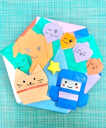 私にもプレゼント🥰 | いいなぁ…って言ってたらママにも作ってくれました🥹 真ん中の星⭐️が立体で凄い🫨(ラッピングキット)
