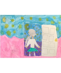 SARAの描いた絵✨ | 映画を観た後にSARAが描いた　　　　　　　　　　　　『すずめの戸締まり』の世界の絵✨　　　　　　　　　　色使いが綺麗🥹🎨(その他)