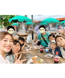 きょうちゃん達と再会🥹💓 | SAにて約1年半ぶり3回目の再会🥹💓一緒に晩ご飯を食べました😋なんかお祭りみたいで楽しかった🥰(その他)