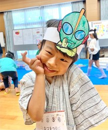 夏の思い出②🍉 | 夏祭りもたくさん参加して楽しかった😋　　　　　　　　　　　　　　　　　　　　　　　　　　　　　　　　　　　苦手そうだった塗り絵もはみ出さず　　　　　　　　　　　　　　　　　　　　上手に塗れる様になりました✨(着物)