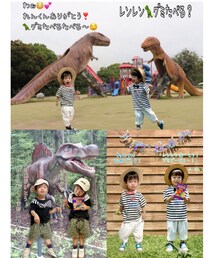 恐竜クラブ🦖✨ | 懐かしのコラ画たち✨きょうちゃんが作った　　　　　公園のコラ画は上🔝夢が叶ったなぁ🥹✨(ラッピングキット)