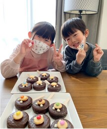 お菓子作り楽しい🎶 | RENは ほとんど食べる担当🤣(エプロン)