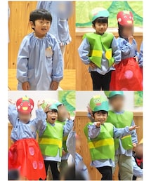 REN発表会👑✨ | 野菜畑の可愛いキャベツ王子🤴🏻💕　　　　　　　　　　パパママに手を振ったり 最後には…　　　　　　　　　　　　　スパイダー🕷️🕸️決めポーズをする余裕あり🤣　　　　　　　　　お友達が緊張で固まる中 頑張りました✨(カチューシャ)