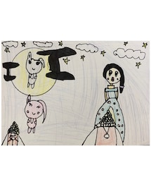 お月見の絵🐰🌕🎑 | 月にうさぎさん🐰🌕💕(その他)