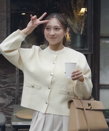 RANAN | ゴールド調ボタンニットカーデ(カーディガン/ボレロ)