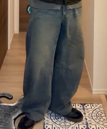 GU | バレルレッグジーンズ(デニムパンツ)