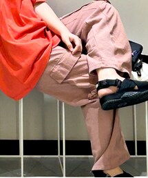 ZARA | WIDE LEG コントラスト パンツ(チノパンツ)