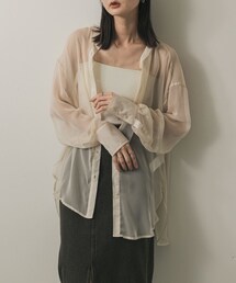 SENSE OF PLACE by URBAN RESEARCH | バンドカラーシャンブレーシアーシャツ(シャツ/ブラウス)