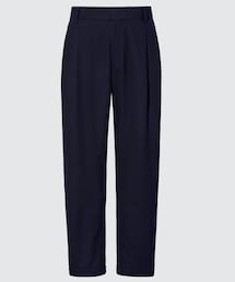 UNIQLO | ウールブレンドタックパンツ　ダークグレー(スラックス)