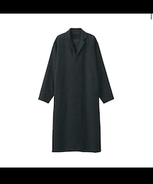 MUJI Labo | 再生ウール混コート　L〜XL  黒(チェスターコート)