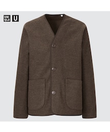 UNIQLO | フリースカーディガン　ダークブラウン(カーディガン/ボレロ)