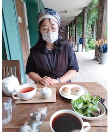 テラス席にてランチ | ランチョンマット/テーブルウェア
