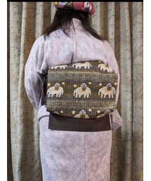３段ゾウさん🐘×名古屋帯 | 着物