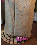 カラフル草花の小紋の「水着/着物・浴衣(着物)」