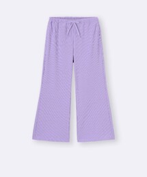 GU | GIRLSリブプルオンワイドフレアパンツ(パンツ)