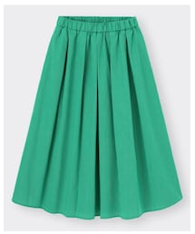 GU | タックフレアミディスカート(ストライプ)(スカート)