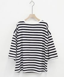NaRu | NARU(ナル) 天竺ボーダー7分袖T (Tシャツ/カットソー)