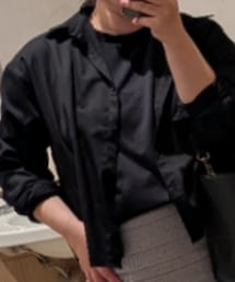 Honeys | 黒長袖シャツ(シャツ/ブラウス)