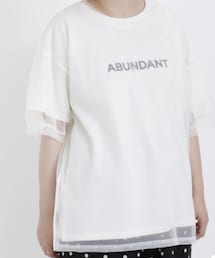 Samansa Mos2 | チュールレイヤードTシャツ(Tシャツ/カットソー)