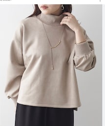 NICE CLAUP | スエードポンチリブプルオーバー(その他トップス)