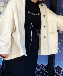 Samansa Mos2 | ホワイトGジャン(デニムジャケット)