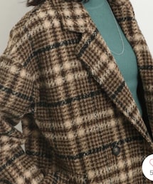 Samansa Mos2 | ツイードチェック(ピーコート)