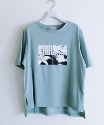 EACH. | EACH ／ PHOTO PRINT TEE - GREEN -(Tシャツ/カットソー)