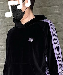 Needles | needles track hoody c/pe velour XL(パーカー)