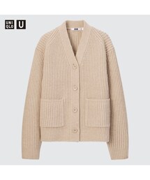 UNIQLO | プレミアムリブカーディガン／BEIGE／M／4,990taxin(カーディガン/ボレロ)