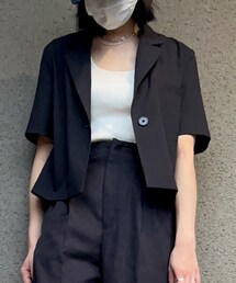 GU | #ハーフスリーブクロップドジャケット(ジャケット/アウター)