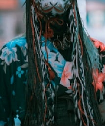 自主製作 | 浴衣は自主製作であります。綿の反物を2つの色違いの片身替わりで製作されてます。売ってません(浴衣)