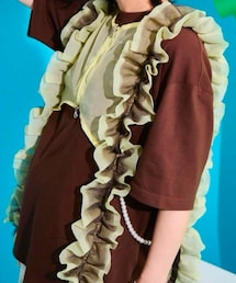 so.C.hu | 2wayバイカラーフリル&ビスチェ(ベスト)