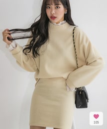 DHOLIC | レースヘムスウェット&スカートSET(セットアップ)