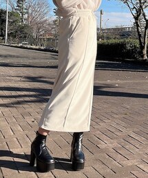 BooBreaths | 【BooBreaths】ソフトタッチ Iラインスカート ¥6,200(スカート)
