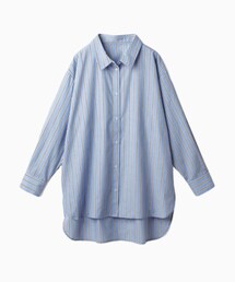 GRL | ストライプ柄前後差ヘムシャツ(シャツ/ブラウス)