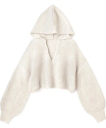GRL | フード付きVネックショート丈ニットトップス[an1114] ¥1,499(ニット/セーター)
