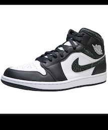 NIKE | NIKE AIR JORDAN 1 MID SE ナイキ エア ジョーダン 1 ミッド ホワイト/ブラック/セメント 白黒セメント(スニーカー)