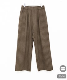 nugu | ストライプワイドバンディングパンツ(パンツ)