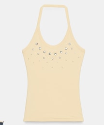 ZARA | スタッズホルターネックトップス(タンクトップ)