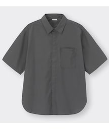 GU | ブロードオーバーサイズシャツ［5分袖］　￥1,990  Mサイズ(シャツ/ブラウス)