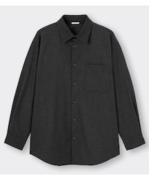 GU | ブラッシュドオーバーサイズシャツ　￥2,990  Lサイズ(シャツ/ブラウス)