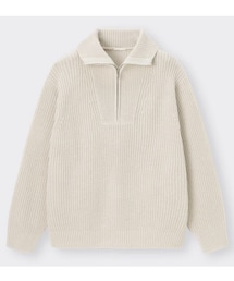 GU | ローゲージハーフジップセーター ¥2,990 Lサイズ(ニット/セーター)